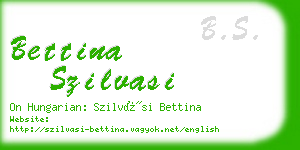 bettina szilvasi business card